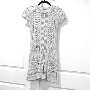 Theyskens' Theory Crochet Knit Silver Gray Dress Size Small ~ Pre-loved